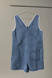 Howdy V-Neck Sleeveless Denim Romper