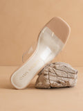 The Emery | Clear Transparent Strap Heel: Clear