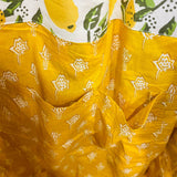 Block Printed Canvas Bag - Lemon Groves