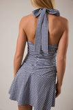 Abby Crush Halter Gingham Mini Dress