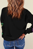 Sequin Mardi Gras Graphic Sweatshirt