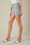 Sunday Stretchy Mid Rise Denim Shorts