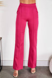 Venti6 Side Zipper Flared Dress Pants