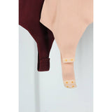 Ribbed Knit Round Neck Bodysuit