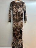 The Siena Mesh Ruched Print Bodycon Dress