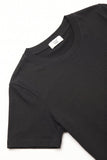 Black basic viscose elastic T-Shirt with short sleeves