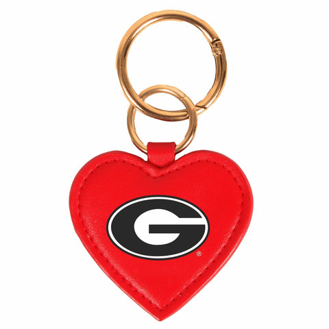 Georgia Bulldogs Heart Purse Charm/ Key Ring by Desden
