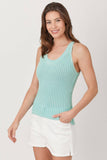 Mystree Washed Sweater Tank Top