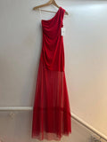 The Primavera One Shoulder Mesh Bottom Dress