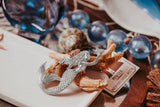 Handmade Swimming Mermaid Gift - Nautical Christmas Ornament : Ornament (brown twine)