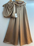 Italian Genie Crop Top & Flowy Pants Set