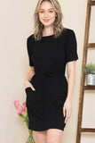 Sara Short Tie Dress - Purple