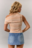 Off-Shoulder Striped Knot Top