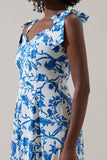 Ciela Floral Baker Tie Strap Midi Dress