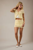 Crochet Low Rise Skirt- Yellow