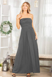 The Maddy Tube Solid Ruffled Maxi