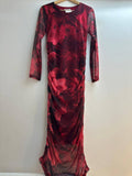 The Siena Mesh Ruched Print Bodycon Dress