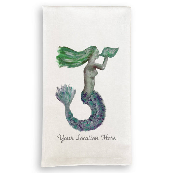 Blue Mermaid Dishtowel