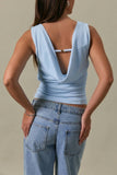 Cowl Back Detail Knit Top