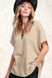 Lucy Loose Fit Gauze Short Sleeve Top