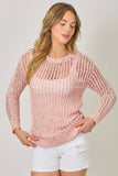 Mystree Sparkling Net Pullover Sweater