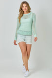 Mystree Sparkling Net Pullover Sweater