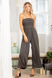 The Maddy Tube Solid Ruched Jumpsuit