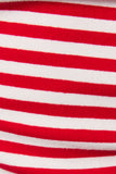 One Shoulder Stripe Top- Red