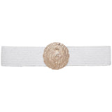 Woven Round Metal Stretch Belt