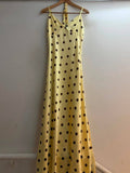 Italian Satin Polka Dot Spaghetti Strap Dress