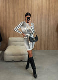 Yacht Club 2pc Striped Top & Skirt Set