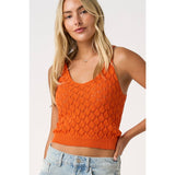 Game Day Cropped Knit Sweater Tank