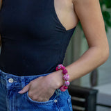 Aasha Bold Blush Stretch Bracelet