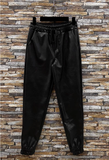 Oh Italian Vegan Leather Jogger Pants