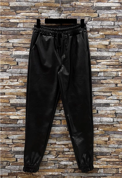 Oh Italian Vegan Leather Jogger Pants