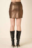 Rock N’ Roll Metallic Mini Skirt