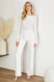 Venti6 Side Zipper Flared Dress Pants
