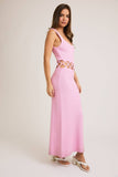 Cristina Square Neck Sleeveless Crochet Midi Dress - Cream