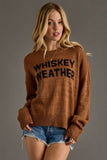 Brown Whiskey Weather Lightweight Sweater