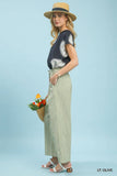 Lisa Striped Wide-leg Pants