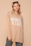 Mimosas Please Sweater - Ivory/Black