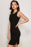 Rib Knit Tank Dress - Wine