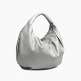 Wanderlust Tote Scrunchie Hobo Bag - White