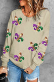 Sequin Mardi Gras Graphic Sweatshirt