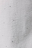 Shirring Detail Halter Neck Mini Dress-White