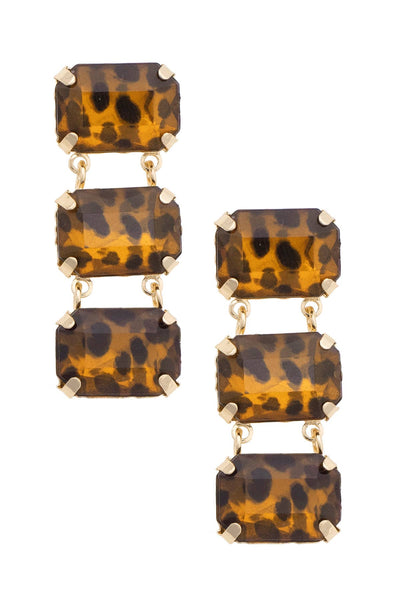 Bianca Linked Earrings in Tortoise
