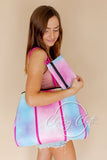 Neoprene Beach Bag - Pastel Watercolor RTS