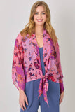 Mystree Print Mix Kimono