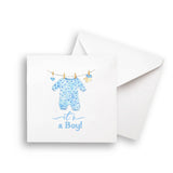 Baby Boy Clothing with “It's a Boy” Dishtowel