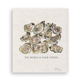 A Dozen Oysters with Quote: Dishtowel